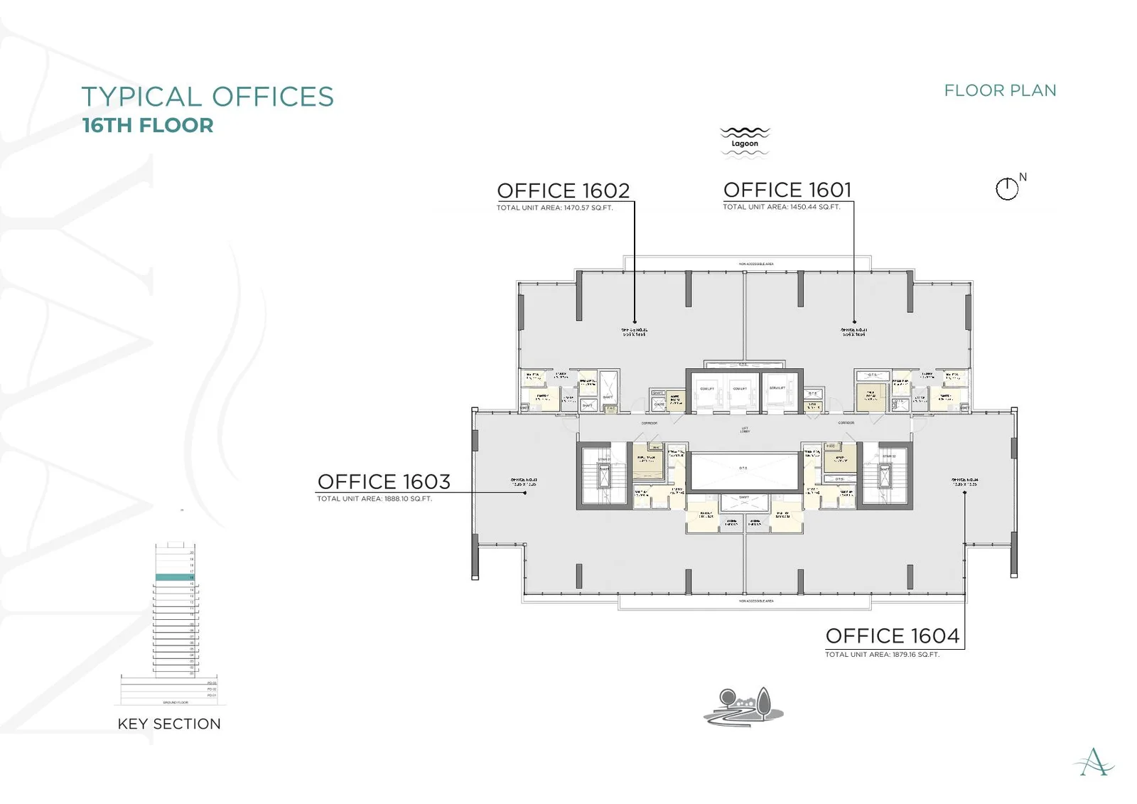 Typical Offices 16th Floor Floor Plan