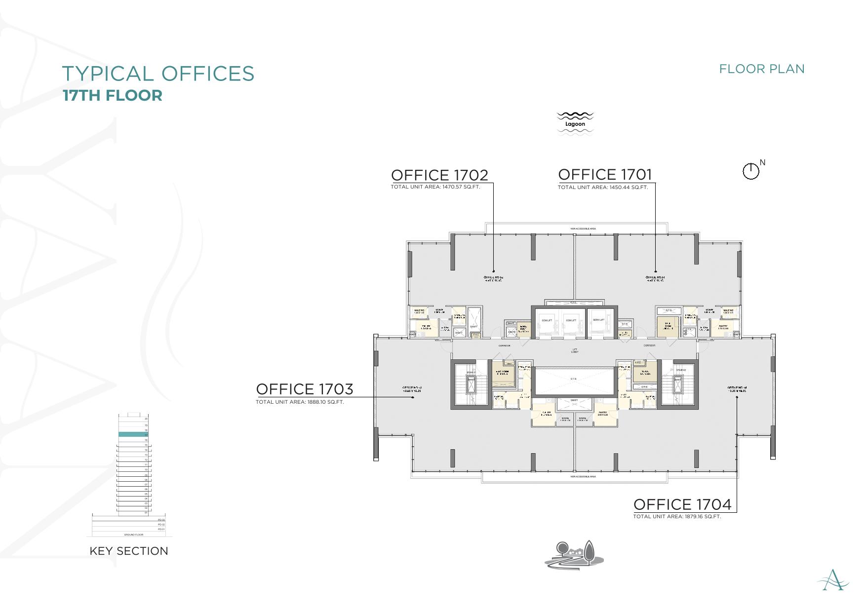 Typical Offices 17th Floor Floor Plan