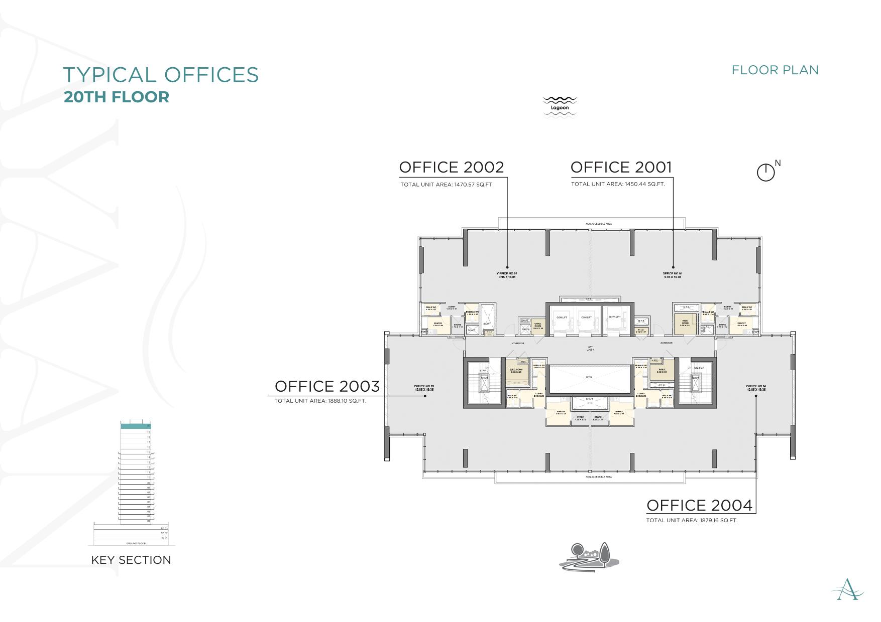 Typical Offices 20th Floor Floor Plan